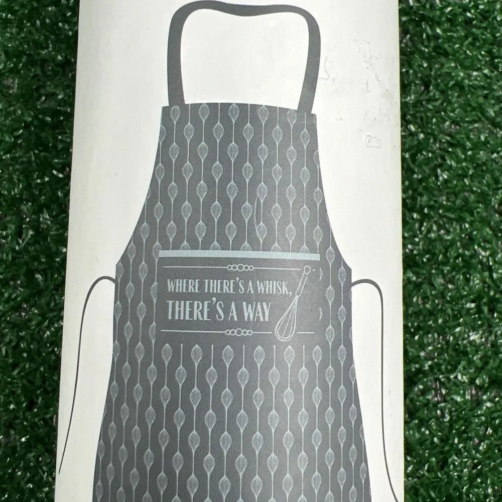 Apron Krumbs Kitchen Farmhouse Cotton Blue Where Theres A Whisk Theres A Way New
